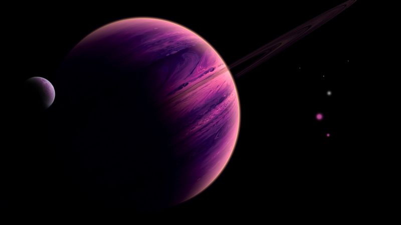 planet, purple, surface, cosmos, universe, 4k