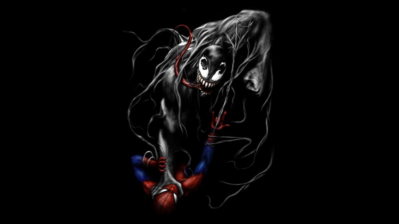 venom, spiderman, superheroes, hd, 4k, artwork, artist, digital art, dark, black