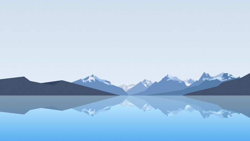 reflection, lake, mountains, landscape, artist, artwork, digital art, hd, 4k, deviantart