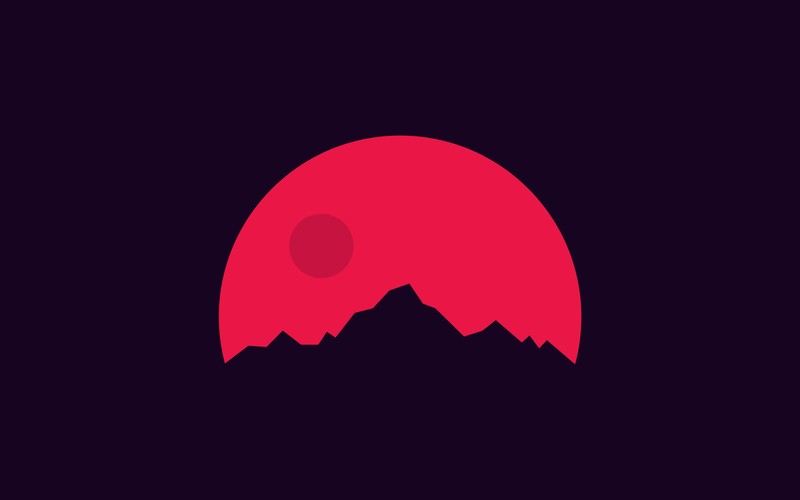 mountains, minimalism, minimalist, artist, artwork, digital art, hd, mars