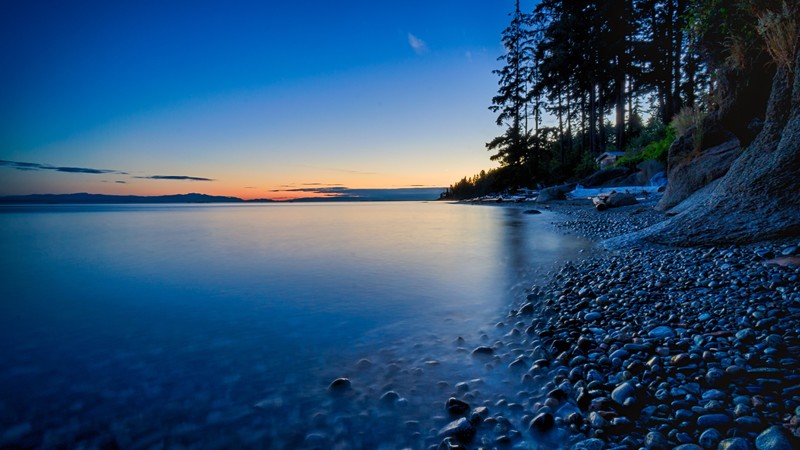 nature, landscape, hd, sunset, sea, sky, scenery, 4k