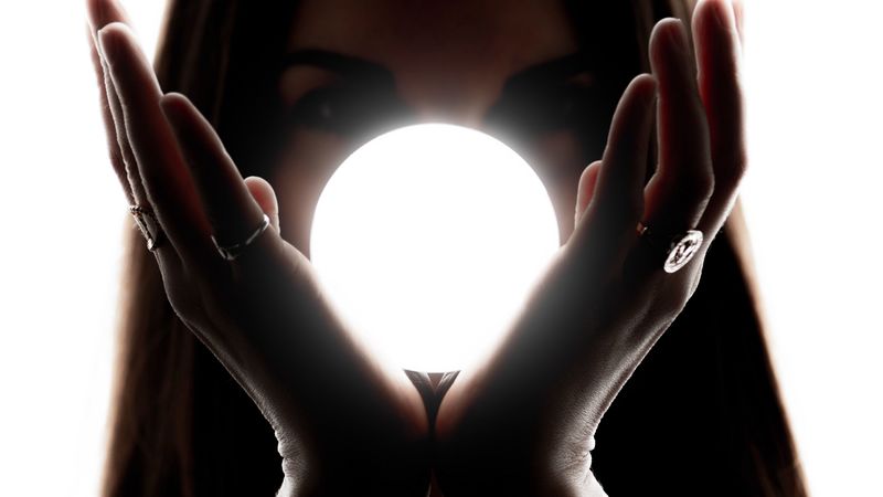 ball, glow, light, girl, hands, 4k