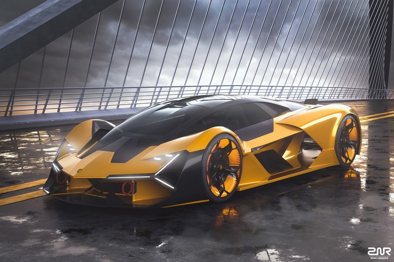 lamborghini terzo millennio, lamborghini, concept cars, electric cars, hd, 4k, 2019 cars, artist, behance