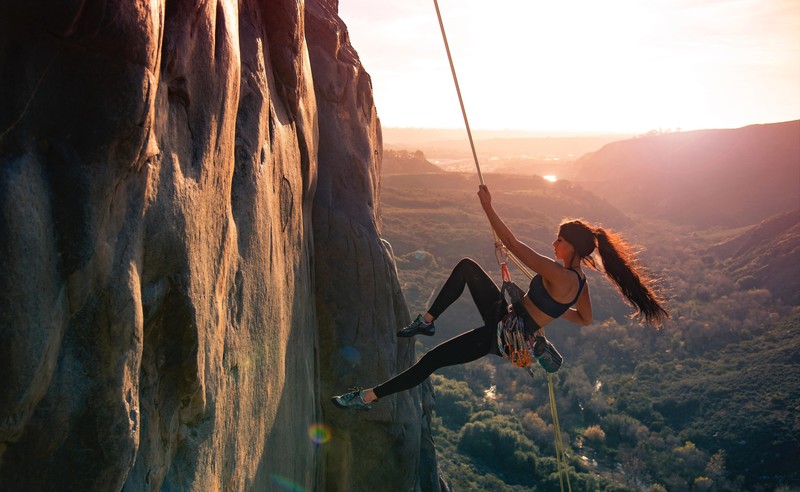 mountain climbing, mountains, sports, girl, hd, 4k, 5k