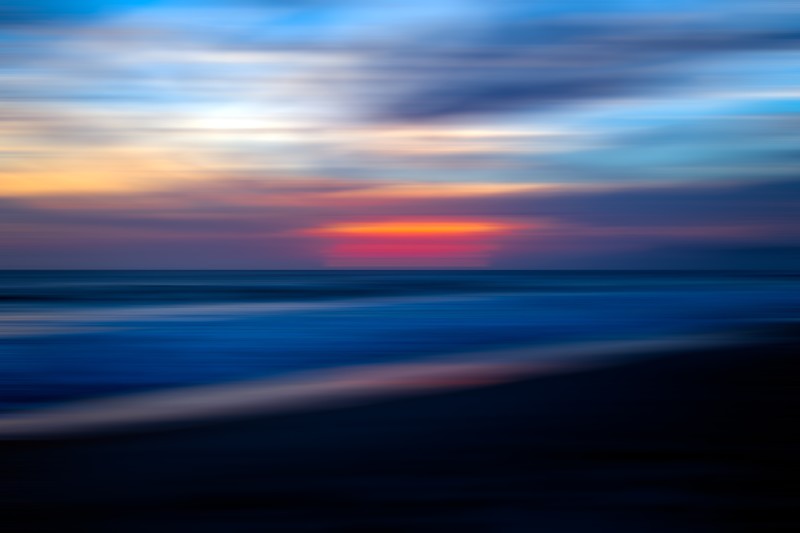 sea, ocean, water, sunset, blur, hd, 4k, 5k, nature