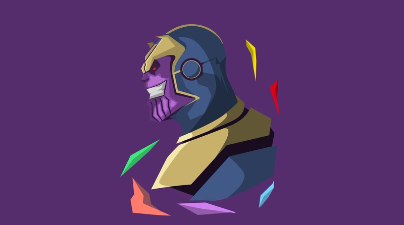 thanos, superheroes, hd, 4k, 5k, minimalist, minimalism