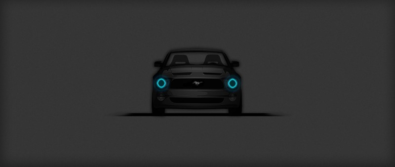 ford mustang, minimalism, minimalist, artist, artwork, digital art, hd, dark