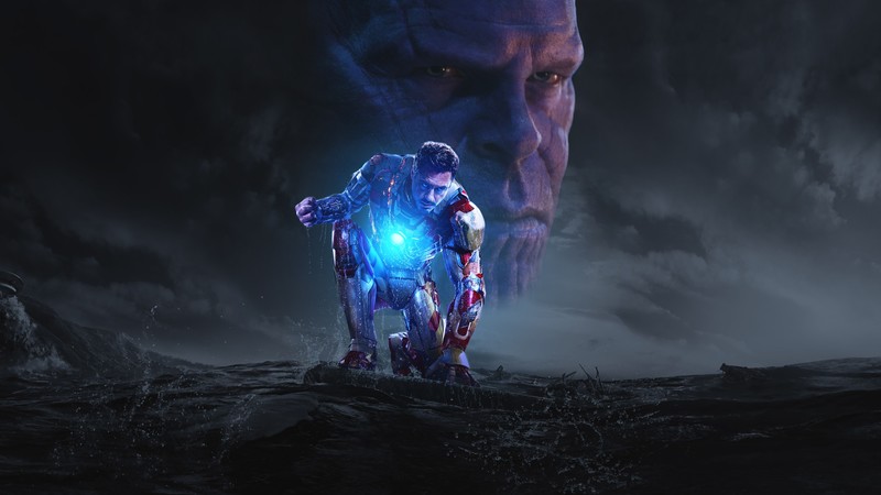 iron man, thanos, avengers infinity war, movies, 2018 movies, hd, 4k, artwork, superheroes