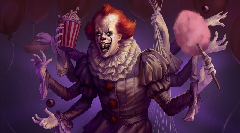 pennywise, clown, artist, artwork, digital art, hd, deviantart, 4k, it