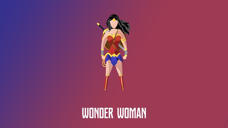 wonder woman, superheroes, illustration, hd, 4k, minimalism, minimalist, digital art, behance