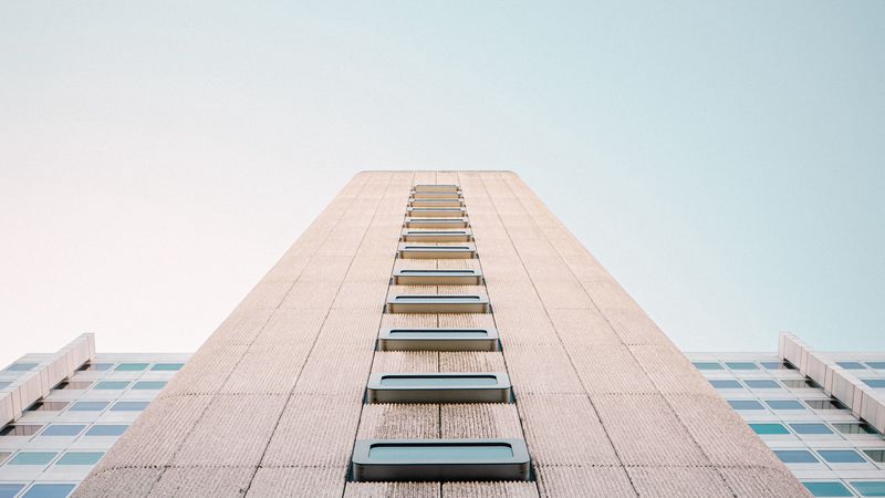 building, facade, architecture, multi-storey, minimalism, 4k