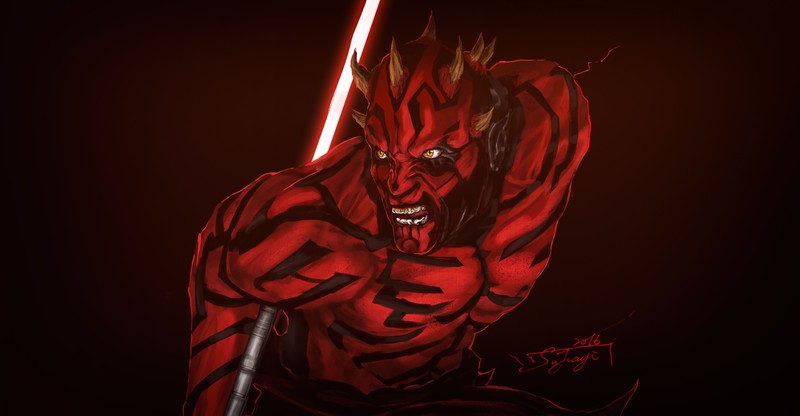 darth maul, star wars, hd, red, artist, artwork, digital art