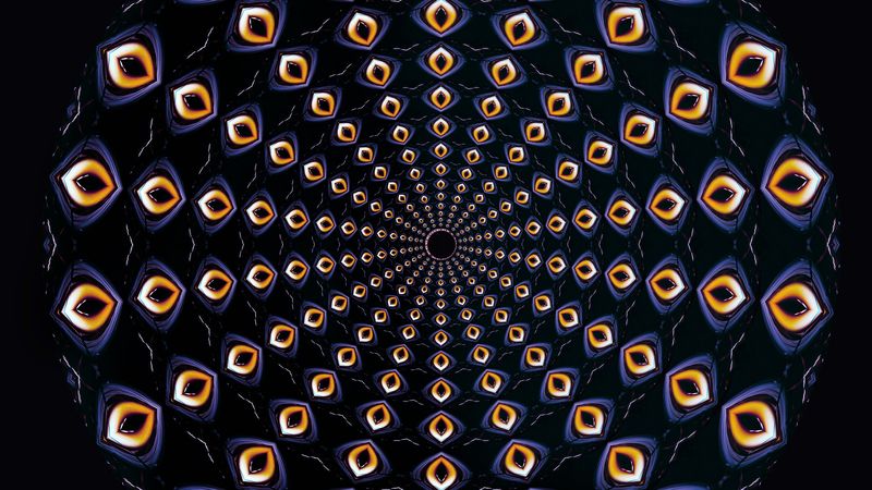 mandala, fractal, pattern, symmetry, abstraction, 4k