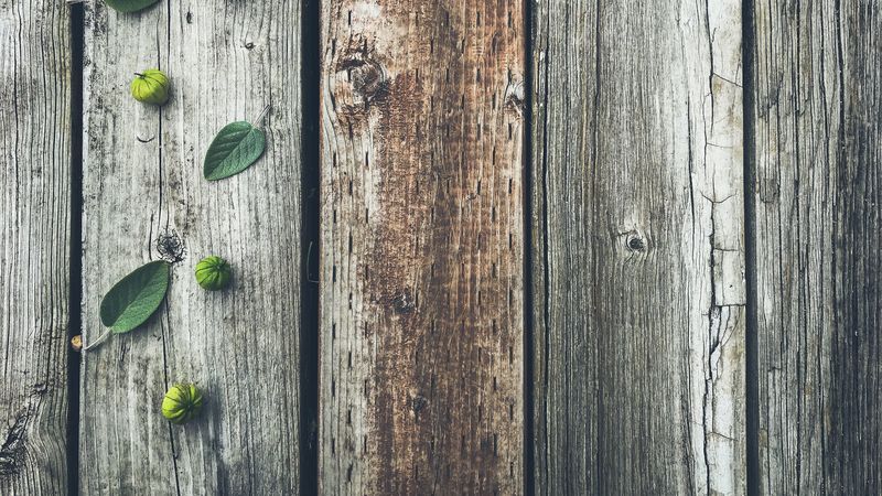 fruits, leaves, boards, tree, wooden, 4k