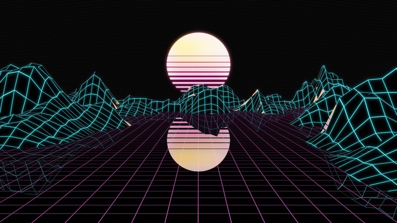 retrowave, minimalist, minimalism, hd, 4k, artist, digital art