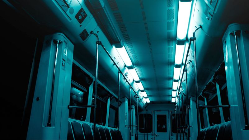 wagon, metro, lamps, light, lighting, 4k