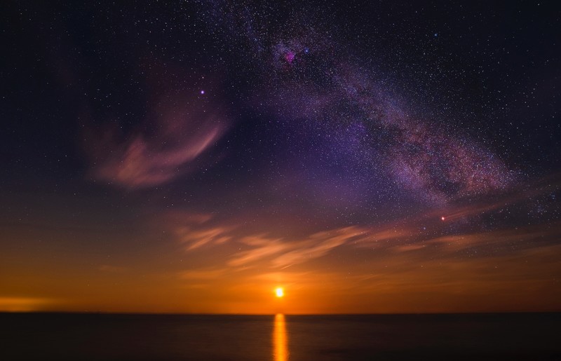 milky way, night, sky, hd, 4k