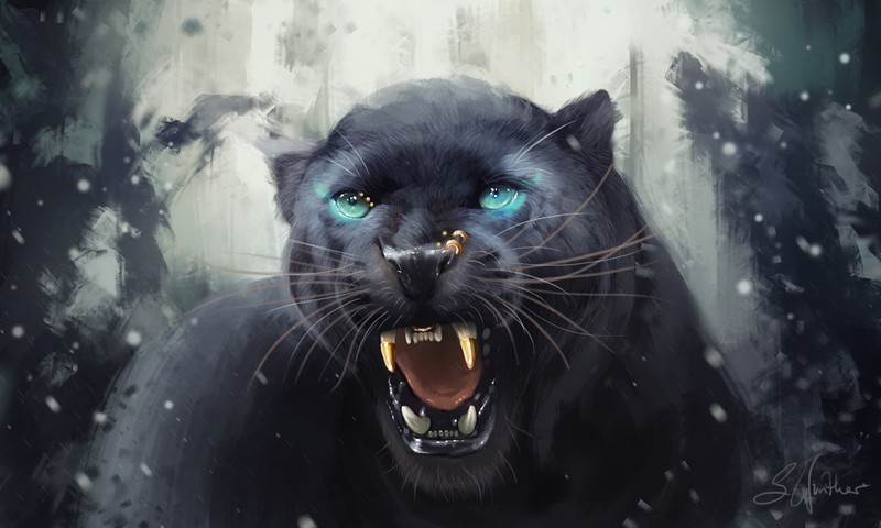 black panther, hd, panther, artwork, artist, digital art, artstation
