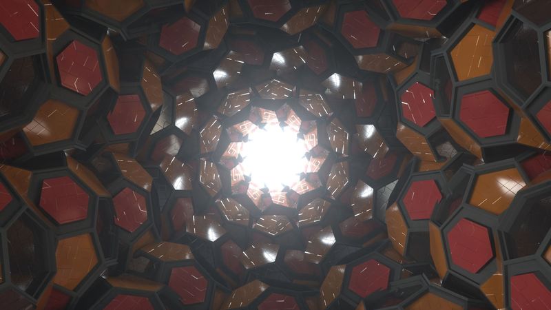 fractal, 3d, structure, glow, bright, 4k