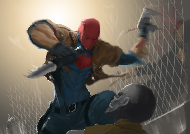 red hood, hd, 4k, artwork, artist, digital art, deviantart, dc comics, art