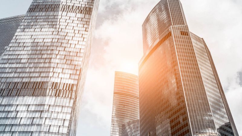 skyscrapers, architecture, city, buildings, glare, 4k