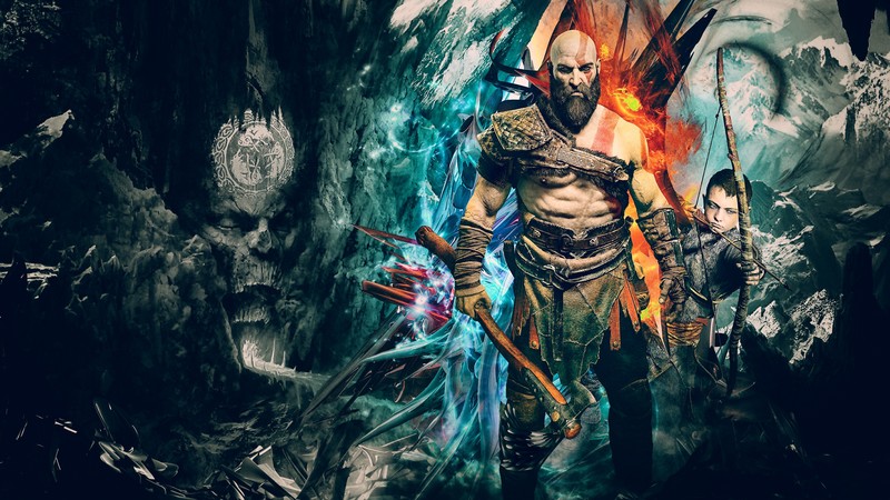 kratos, god of war 4, god of war, games, ps games, hd, 4k, artwork