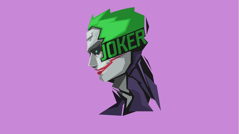 joker, minimalism, 8k, hd, 4k, 5k, artwork, artist, digital art, supervillain, artstation