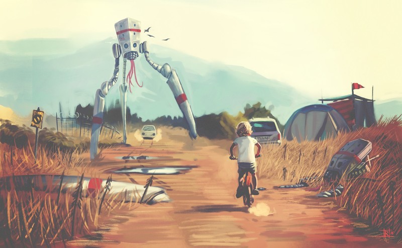 digital art, artist, artwork, hd, children, cycle