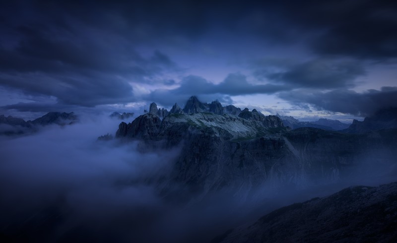 mountains, fog, mist, hd, 4k, 5k, nature, blue