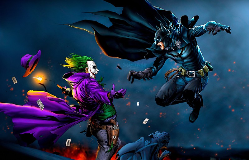 batman, joker, hd, 4k, artwork, artist, deviantart, digital art, supervillain, superheroes