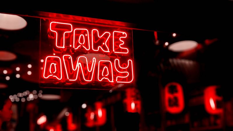 neon, text, sign, red, glow, 4k