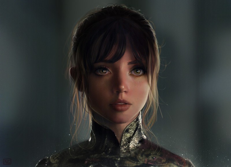 ana de armas, artwork, hd, artstation, digital art