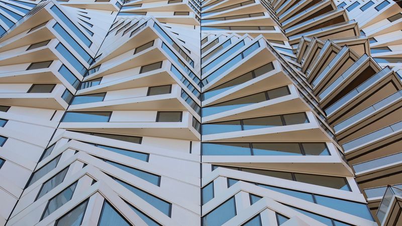 building, facade, architecture, modern, minimalism, 4k