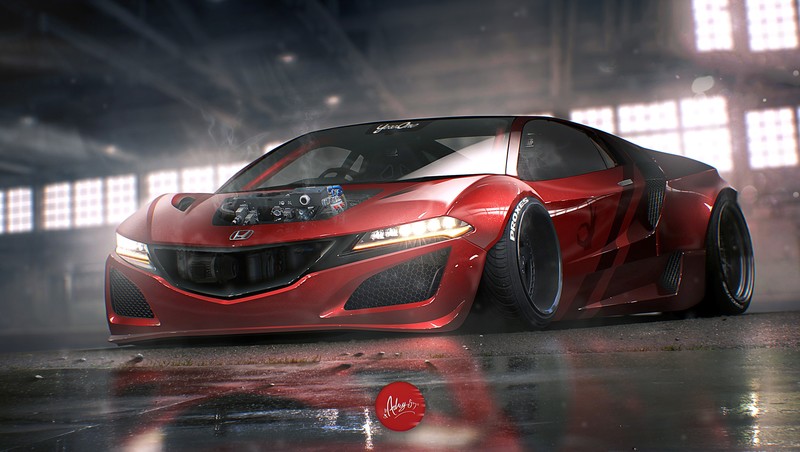 honda nsx, honda, cars, 4k, hd, artist, deviantart