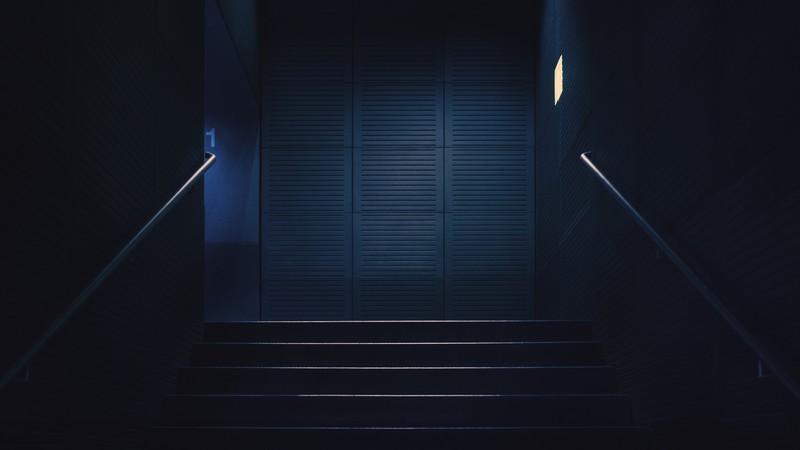 dark, minimalism, hd, 4k, stairs