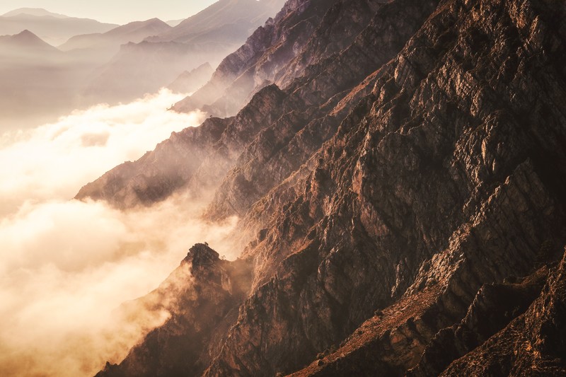 sea of clouds, mountains, nature, hd, 4k, 5k