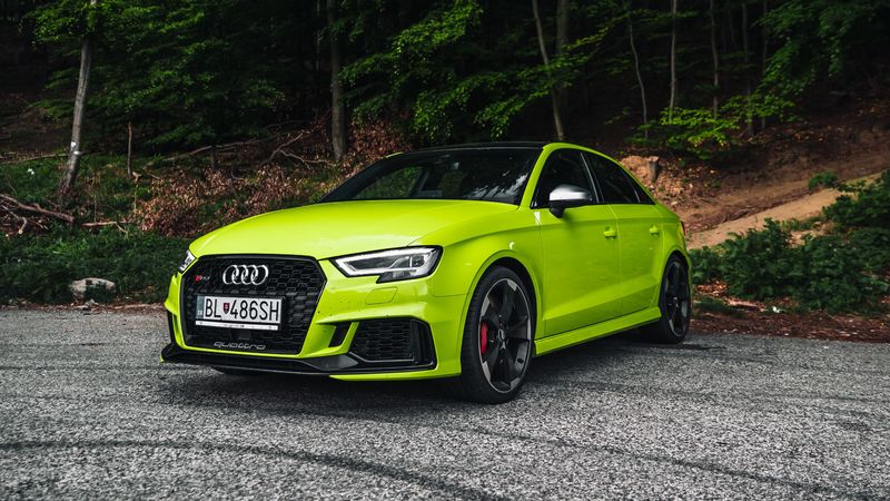 audi rs4, audi, car, sports car, green, 4k