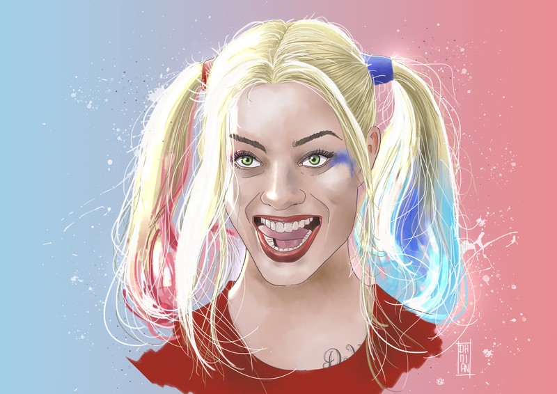harley quinn, artwork, hd, 4k, 5k, artist, digital art, deviantart