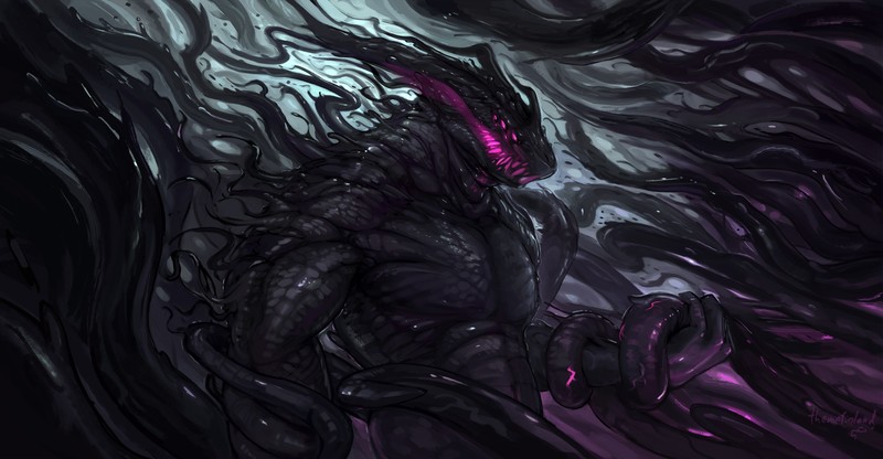 creature, monster, dark, digital art, artist, hd, 4k, deviantart