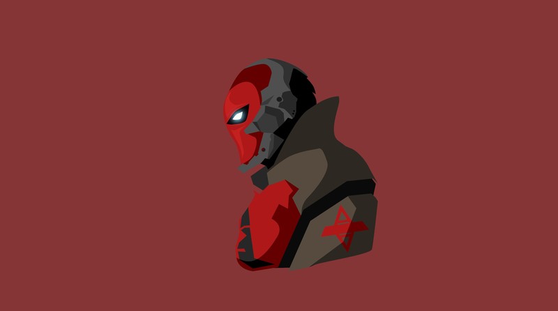 red hood, artwork, hd, 4k, artstation, artist, superheroes, minimalism
