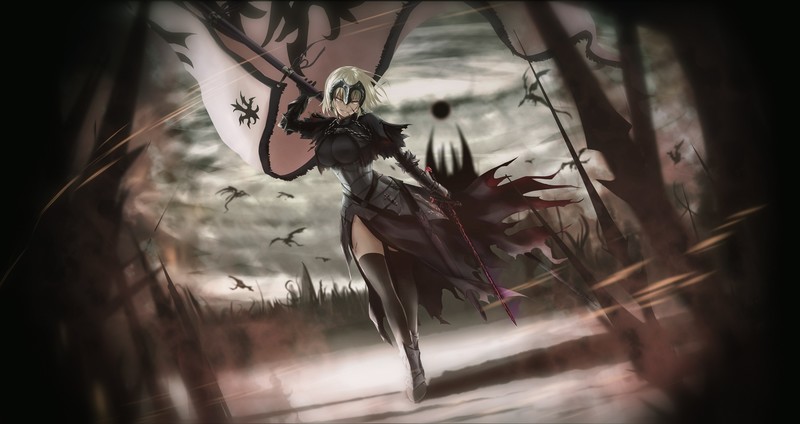 fate grand order, anime girl, anime, hd, artwork, artist, digital art, 4k, sword, fantasy girls