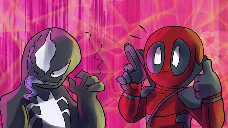 venom, deadpool, artwork, hd, artist, digital art, marvel, superheroes, deviantart