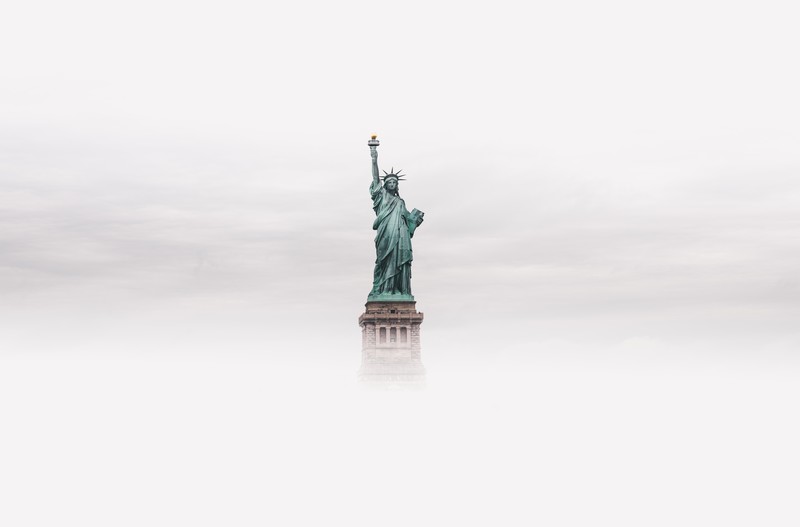 statue of liberty, world, hd, 4k, 5k, 8k, clouds, new york