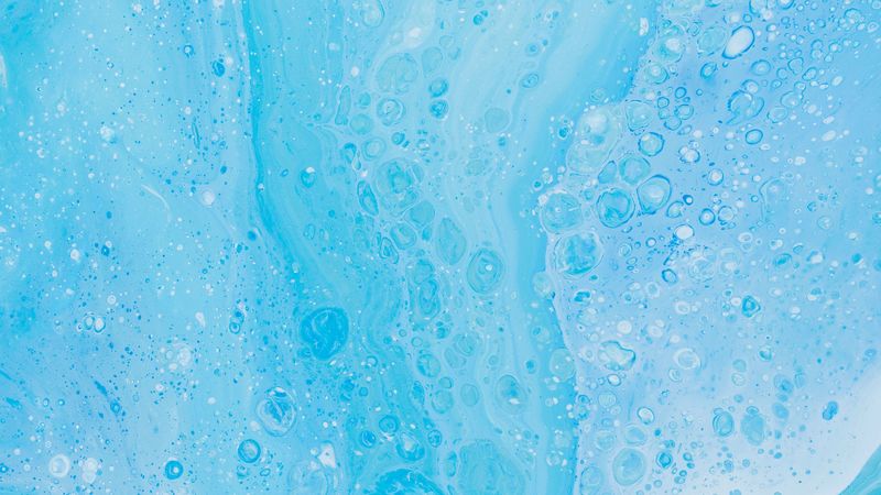 stains, spots, bubbles, texture, liquid, blue, 4k