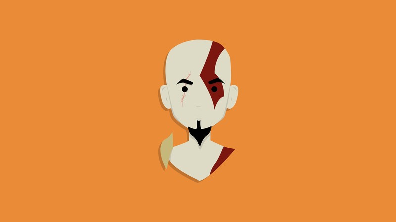 kratos, god of war, minimalism, minimalist, artist, artwork, digital art, hd, 4k, behance