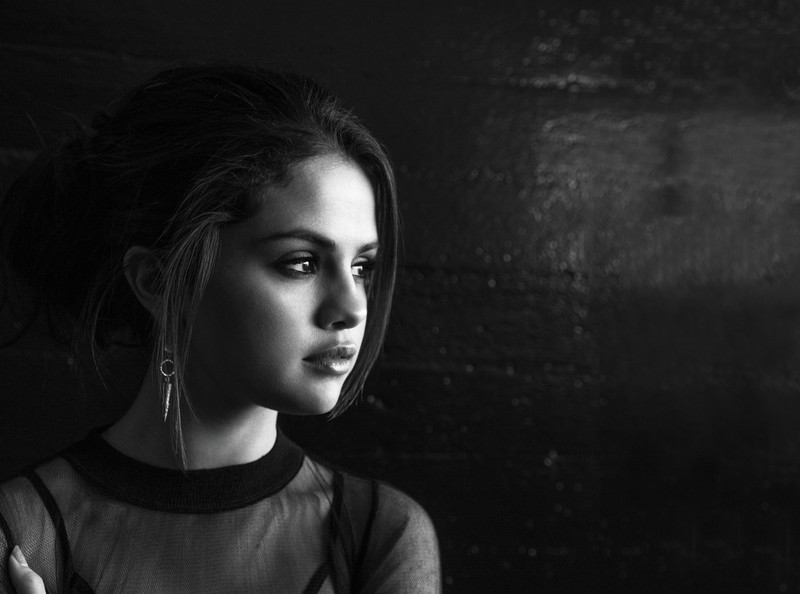 selena gomez, music, celebrities, girls, hd, 4k, monochrome, black and white