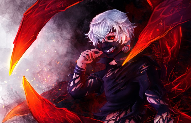 tokyo ghoul, ken kaneki, anime, artist, artwork, digital art, hd, 4k, 5k