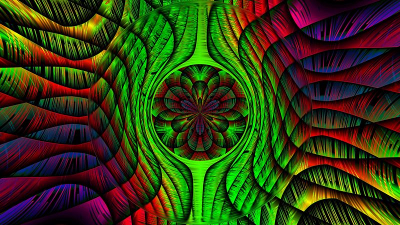 fractal, pattern, tangled, colorful, abstraction, 4k