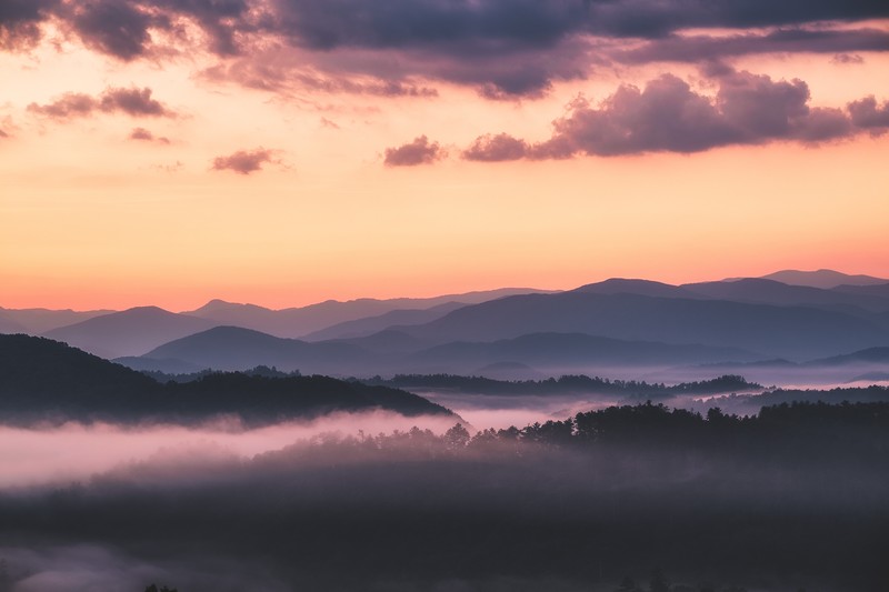 landscape, mountains, clouds, sky, sunrise, 4k, 5k, hd, nature