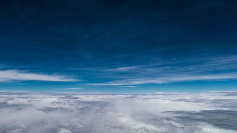 clouds, sky, atmosphere, height, 4k